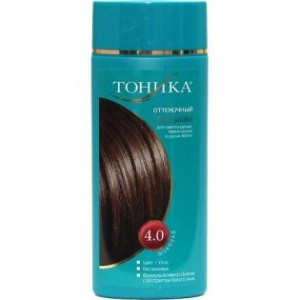 Dažomasis plaukų balzamas " Tonika - 4.0 šokoladas " 150 ml  ( geriausias ikik 2022m. spalio pabaigos)